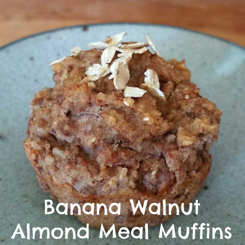 Banana Walnut Almond Meal Muffins