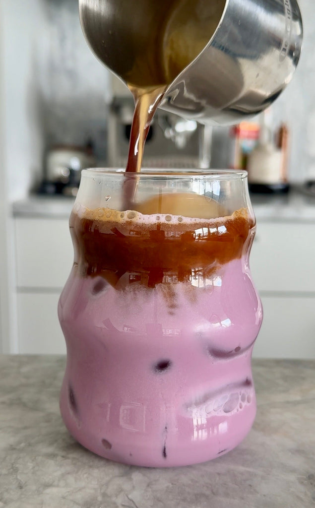 Iced Blueberry Almond Milk Latte