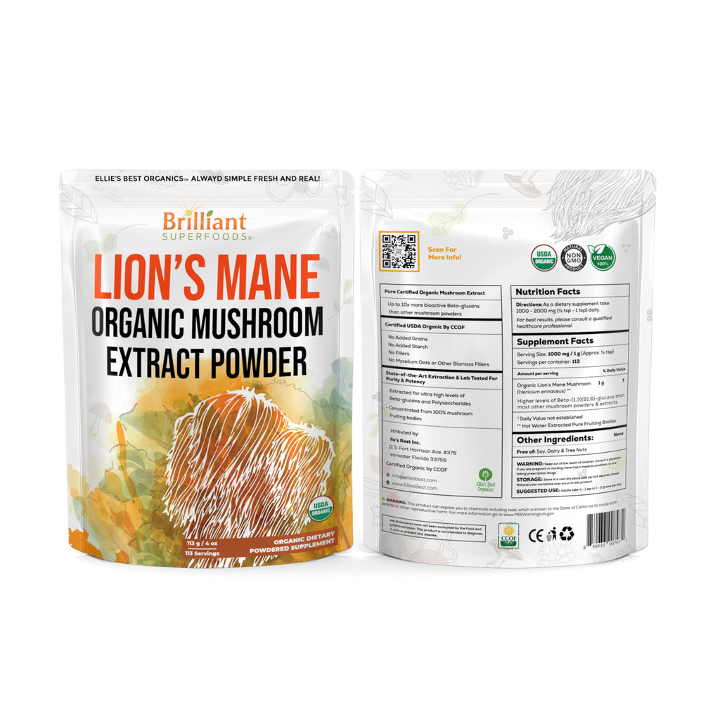 Organic Lion's Mane Mushroom Powder Extract